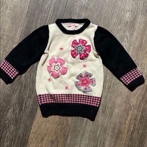 4/$20 Girls Lilly Wicket Flower Knit Sweater 12mth